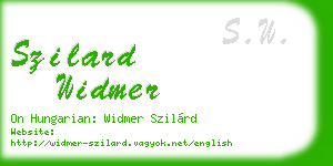 szilard widmer business card